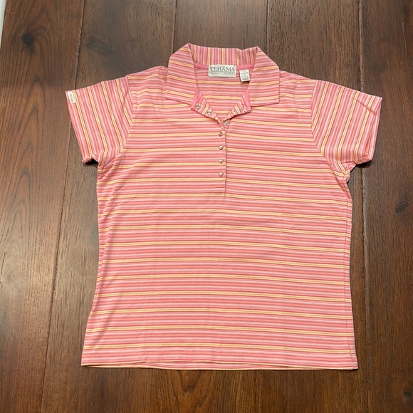 TEHAMA Tops - Tehama, Nancy Haley, Polo T-shirt, Like New, (size: medium)